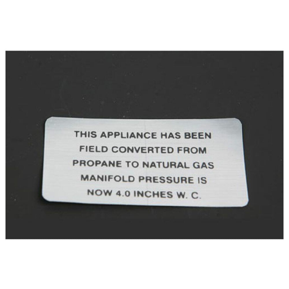 Vulcan Hart 00-421727-00004 Propane To Np Plate