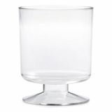 JB Prince RB120 F Martellato Disposable Goblet Glass 5.07 Oz. Cylinder Plastic