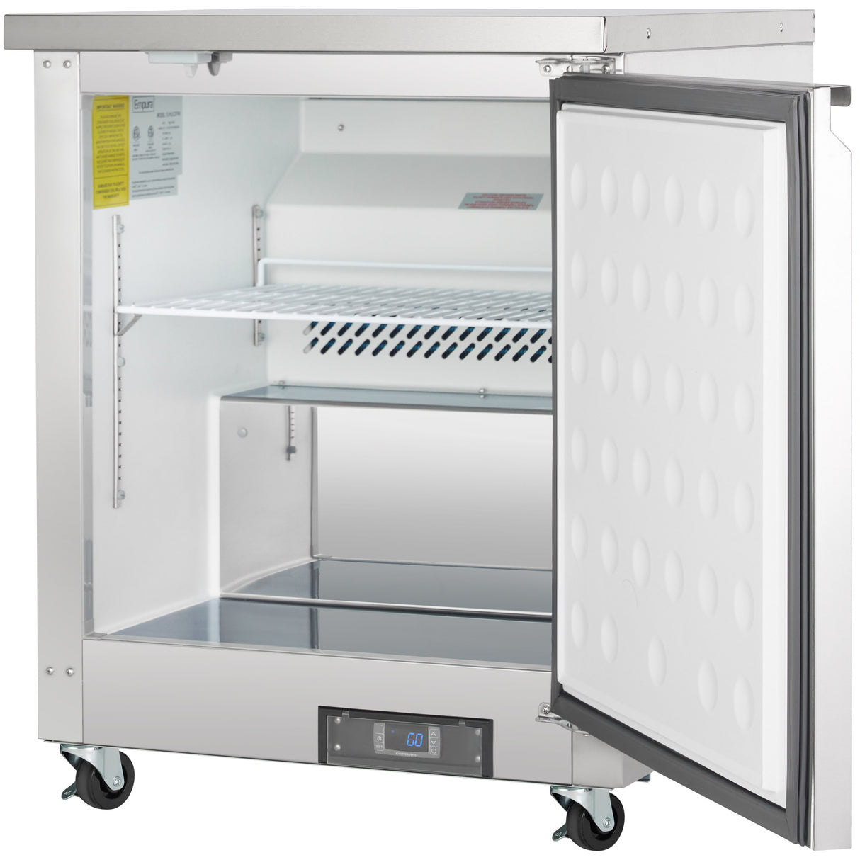 Empura Refrigeration E-KUC27F Undercounter Reach-In Freezer 27.8"W X 29.9"D X 35.5"H 5.4 Cu. Ft. Capacity