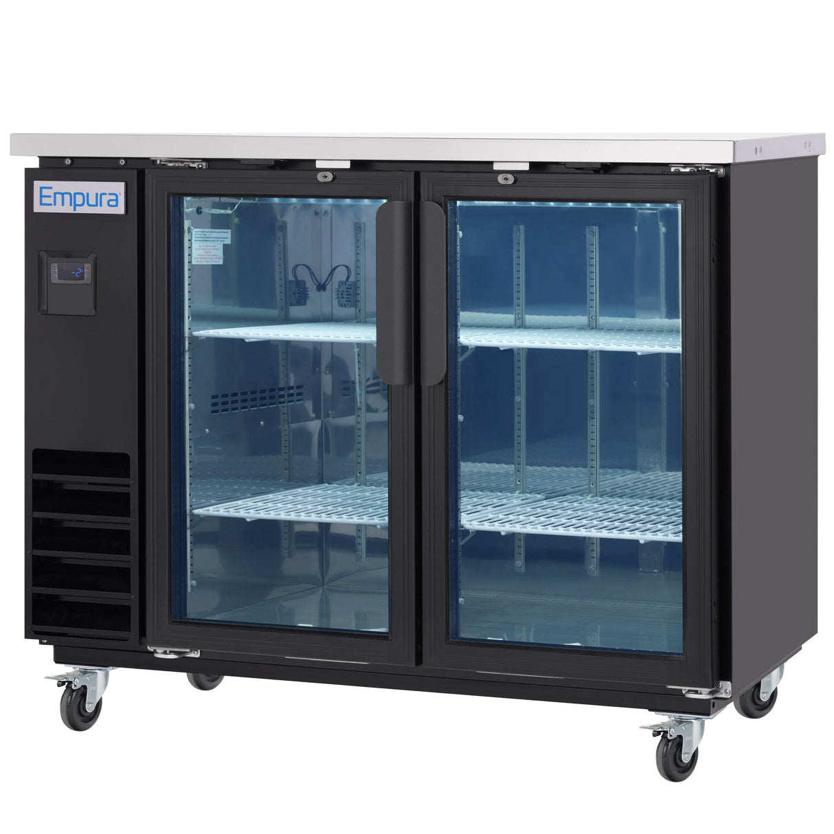 Empura Refrigeration E-KBB48-2G-24 Back Bar Cooler 49.1"W X 24.4"D X 41.7"H 12.5 Cu. Ft. Capacity