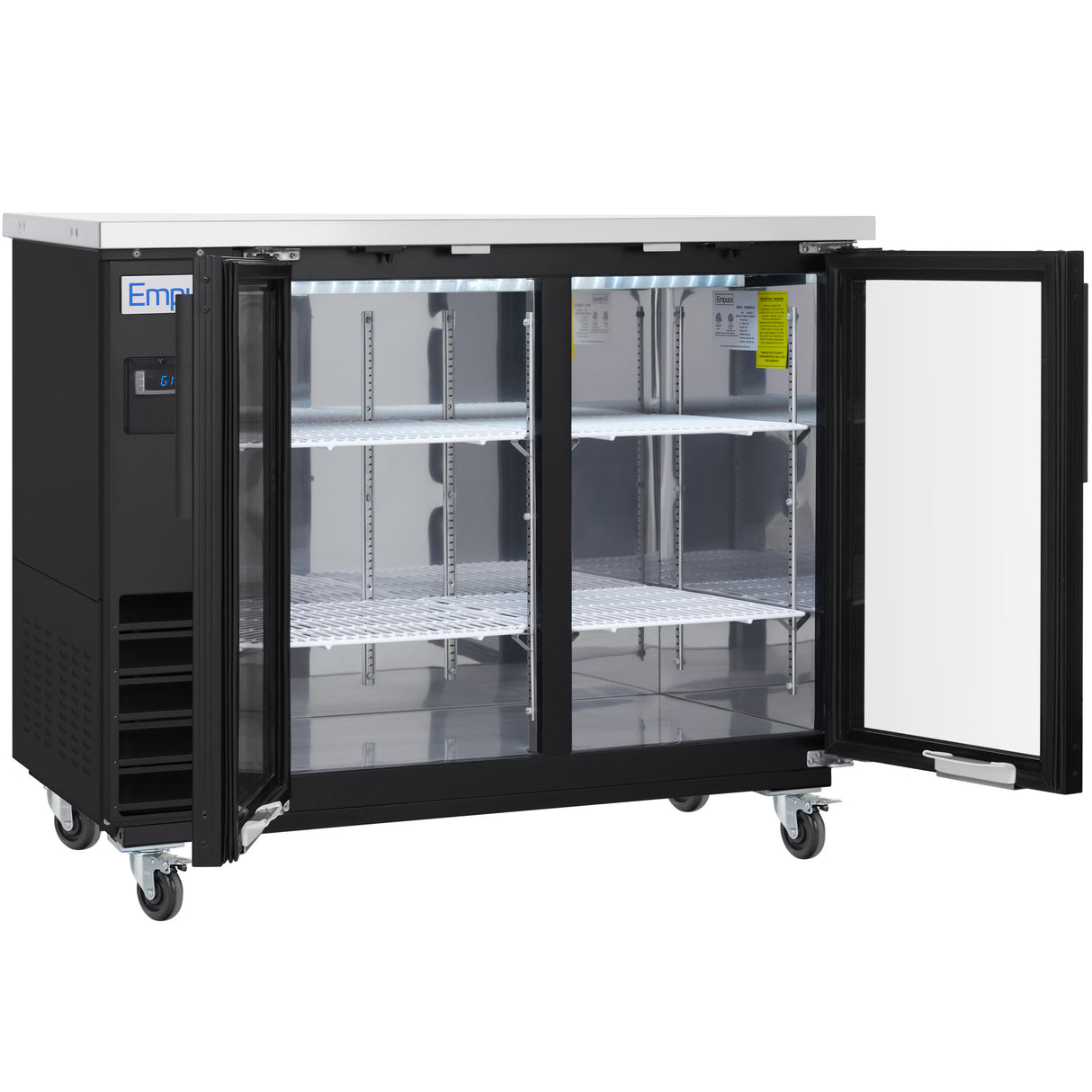 Empura Refrigeration E-KBB48-2G-24 Back Bar Cooler 49.1"W X 24.4"D X 41.7"H 12.5 Cu. Ft. Capacity