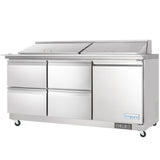 Empura Refrigeration E-KSP72M-D4 Refrigerated Sandwich/Salad Mega Top Prep Table With Drawers
