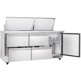 Empura Refrigeration E-KSP72M-D4 Refrigerated Sandwich/Salad Mega Top Prep Table With Drawers