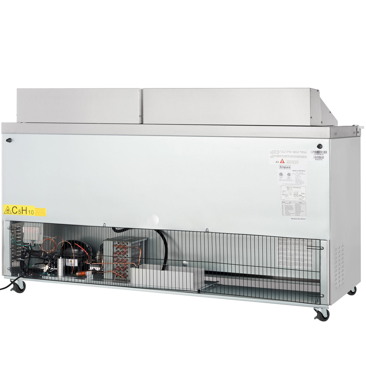 Empura Refrigeration E-KSP72M-D4 Refrigerated Sandwich/Salad Mega Top Prep Table With Drawers