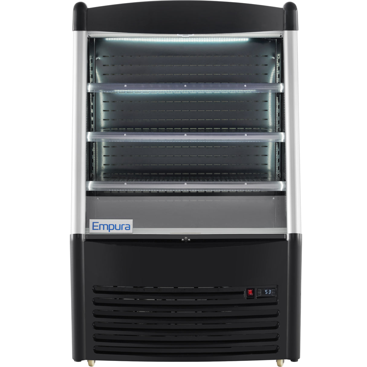 Empura Refrigeration E-VOAR-36B Vertical Air Curtain Merchandiser 36.2"W X 33.3"D X 59.4"H 11.3 Cu. Ft. Capacity