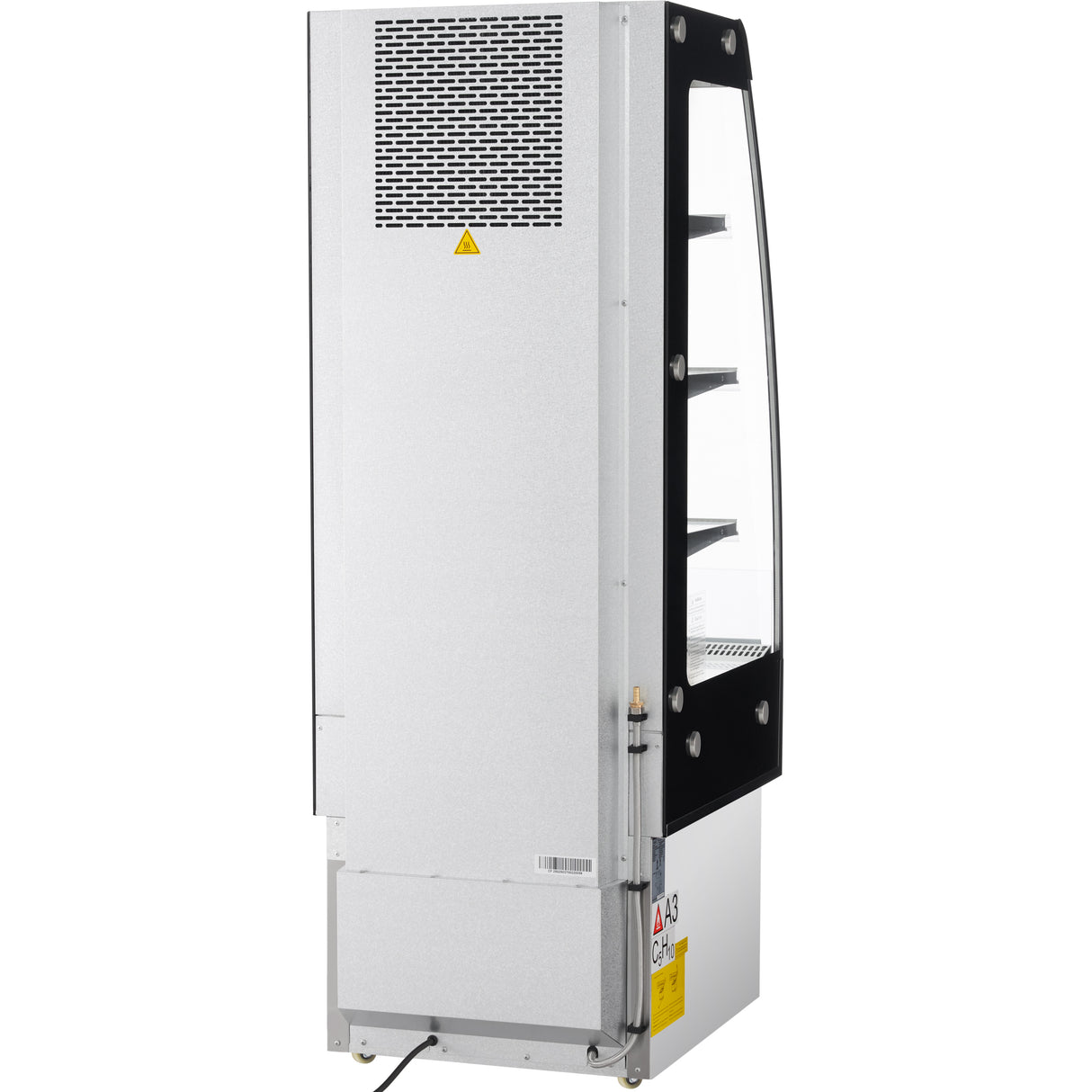 Empura Refrigeration E-VOAR-24-S Vertical Curved Glass Merchandiser 24"W X 29.7"D X 67"H 8.8 Cu. Ft. Capacity
