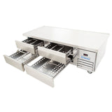 Empura Refrigeration E-KCBR72 Refrigerated Equipment Stand 74"W X 31.9"D X 26"H 10.8 Cu. Ft. Capacity