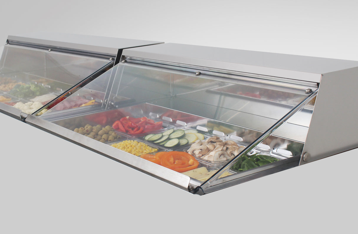 Refrigeration X RX-CL-72-30 Clear Lid Left 40-9/10"W X 20"D X 7"H Right 28.2"W X 20"D X 7"H