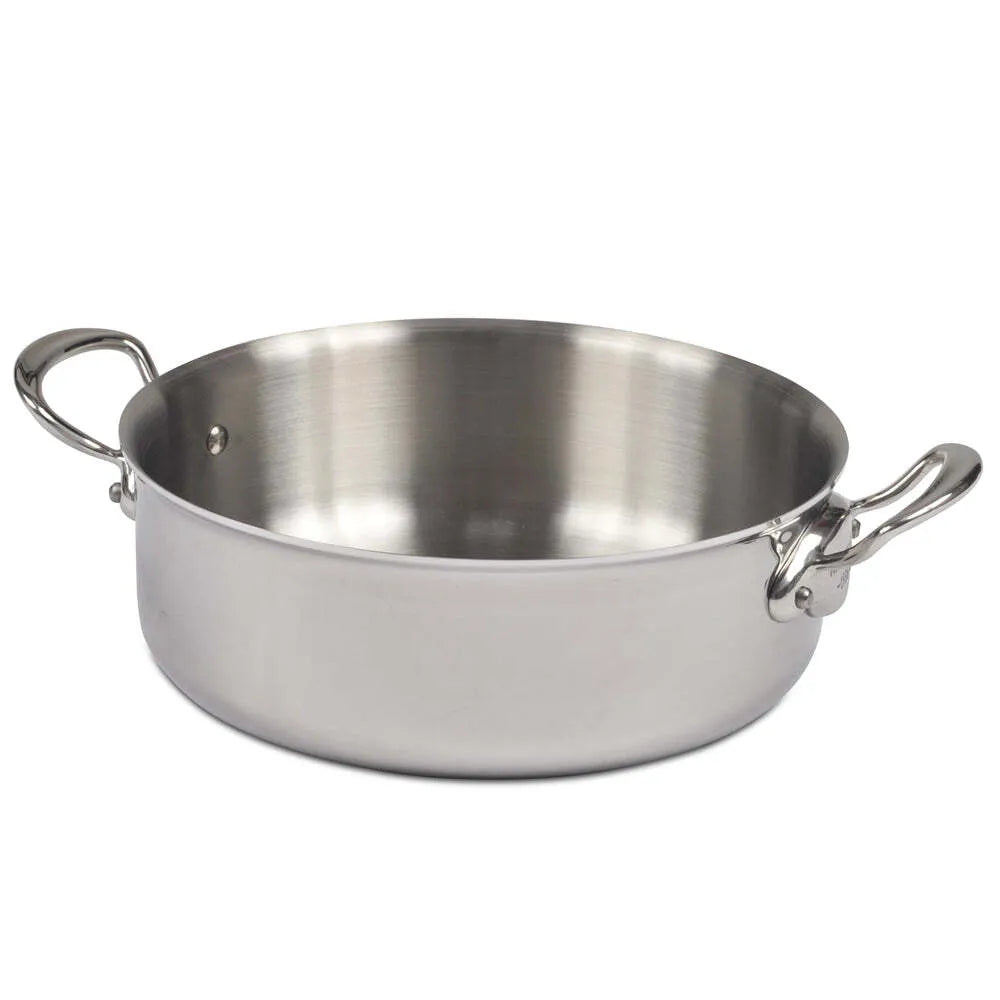 JB Prince S407 28 Mauviel M'Cook Rondeau Pan 15.8 Qt. 11" Dia. X 4"H Round with Lid