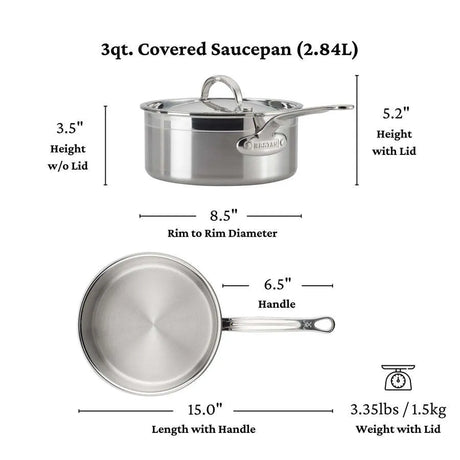 JB Prince S497 20 Hestan Probond Saucepan Pan 3.0qt 20cm