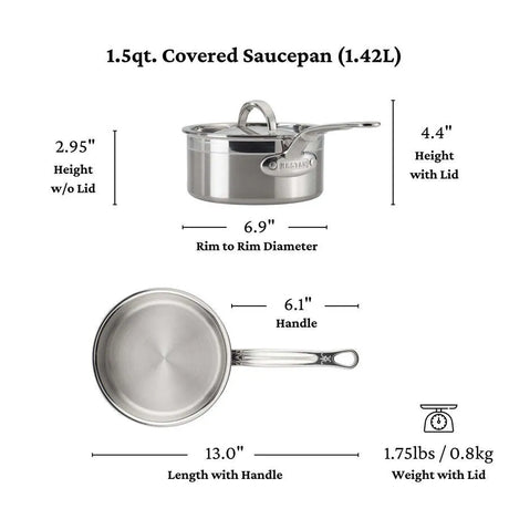 JB Prince S497 16 Hestan Probond Saucepan Pan 1.5qt 16cm