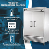 True Refrigeration T-49-HC Refrigerator Reach-in Two-section