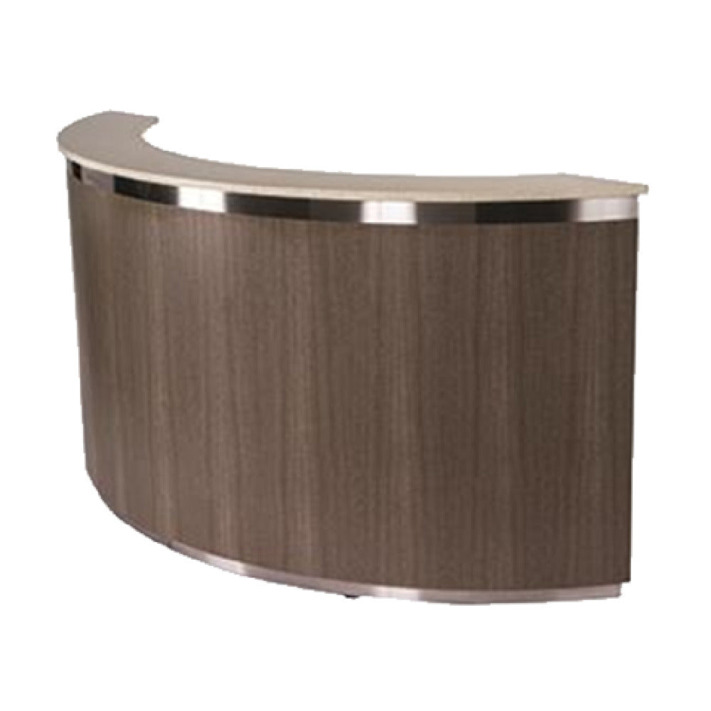 Geneva 76814 Curved Mobile Bar 90"W X 31-1/2"D X 47-1/2"H O.A. 8' Curved Wood Front