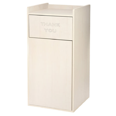 Alpine Industries ALP476-WHI Receptacle Enclosure With Drop Hole And Tray Shelf