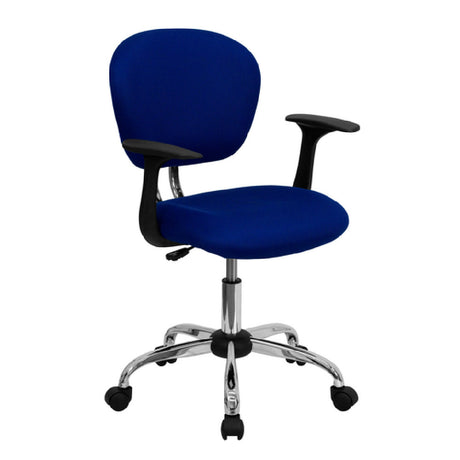 Flash Furniture H-2376-F-BLUE-ARMS-GG Swivel Task Chair 33-1/2" To 37-1/2" Adjustable Height