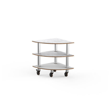 Steelite MGCMLX04CSXW - Modular Classic Corner Unit White Carrera Stainless Steel