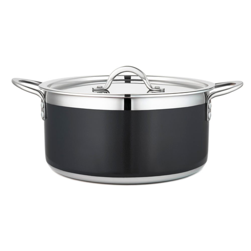 Bon Chef 71303-CF2-B Country French X Pot 5 Qt. 22 Oz. 10-1/8" Dia. X 4-3/4"H