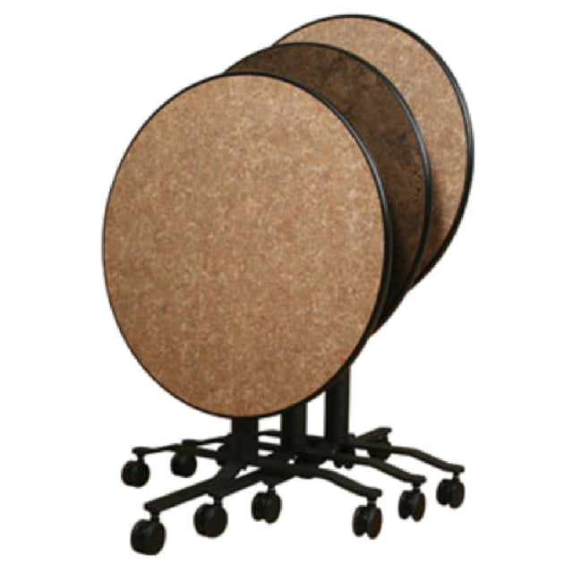 Forbes Industries PBLFT36RDEB-RDC3 Rollers™ Portable Table Round 36" Dia. X 30"H