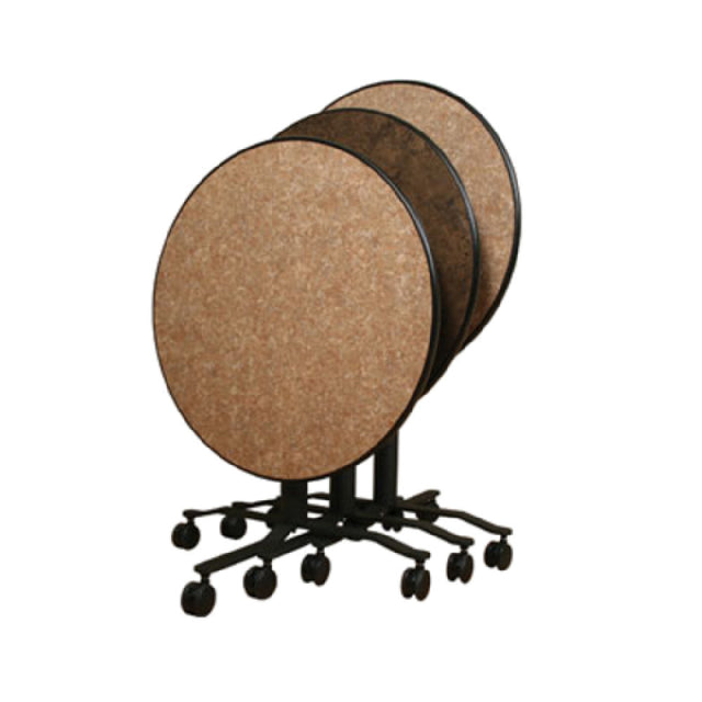 Forbes Industries PBLFT30RDEB####-RA##C3 Rollers™ Portable Table Round 30" Dia. X 32" To 42" Gas-assisted Adjustable Height