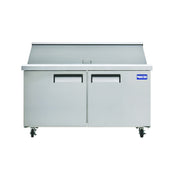 Hubert 96676 - Kratos Mega Top Sandwich / Salad Prep Table, 60.2"W, 15 Cu.ft. Capacity