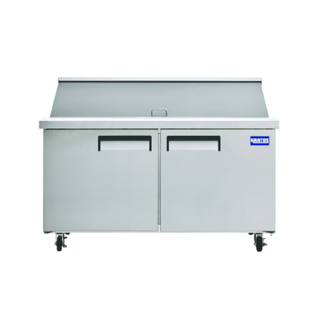 Hubert 96676 - Kratos Mega Top Sandwich / Salad Prep Table, 60.2"W, 15 Cu.ft. Capacity