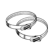 Somat 08-ABC-33 - Stainless Steel Clamps, Fits 7" Throat Size, Quick Disconnect Design