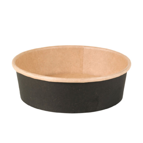 PacknWood 210PC480KN - Buckaty Black/ Kraft Multi-purpose Bowl, 16oz, 5.9" L X 5" W X 1.77" H
