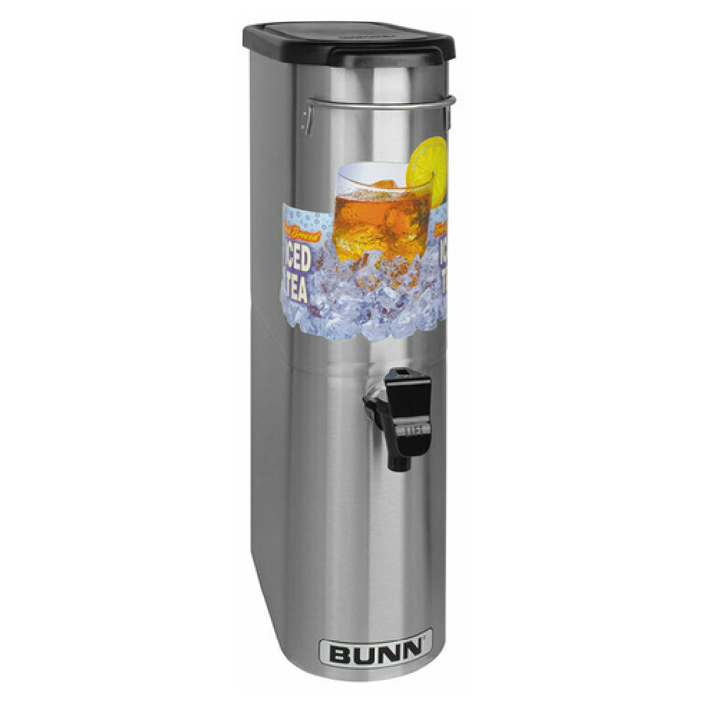 Bunn 39600.0031 TDO-N-3.5 Narrow Iced Beverage Dispenser 3.5 Gallon Capacity Sump Dispense Valve