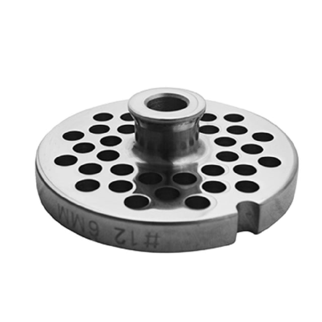 Uniworld Food Service Equipment SS812GP1/4-H Grinder Plate With Hub #121/4" Stainless Steel