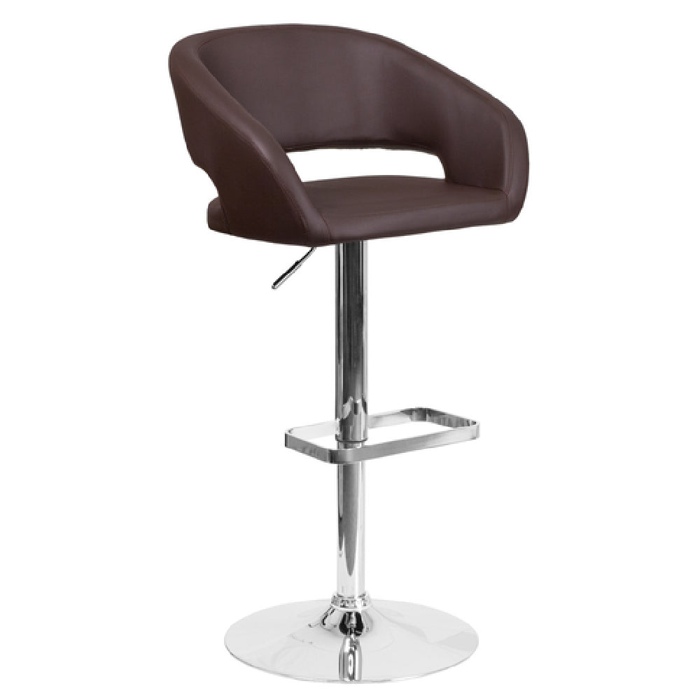 Flash Furniture CH-122070-BRN-GG Swivel Bar Stool Adjustable Height Contemporary Style