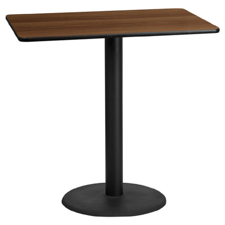 Flash Furniture XU-WALTB-3048-TR24B-GG Table 48"W X 30"D X 43-1/8"H Bar Height