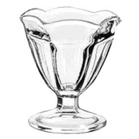 Libbey 5101 Tulip Sundae Dish 4-1/2 Oz. Glass (H 4" T 3-3/8" B 2-3/4" D 3-3/8") (36 Each Per Case)