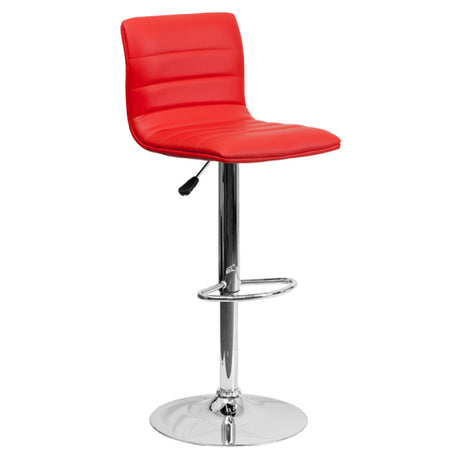 Flash Furniture CH-92023-1-RED-GG Swivel Bar Stool Adjustable Height Contemporary Style