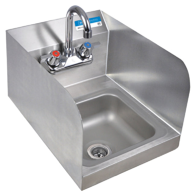 BK Resources BKHS-W-SS-SS-P-G Space Saver Hand Sink Wall Mount 9" Wide X 9" Front-to-back X 5" Deep Bowl