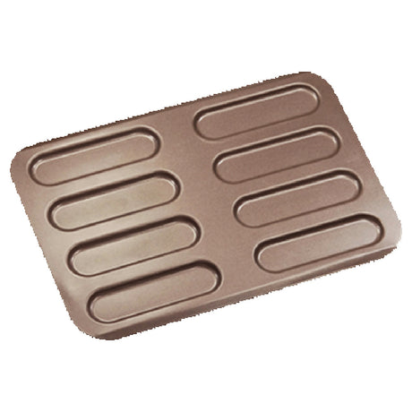 Paderno A4982308 Eclair Mold 12-3/8"L X 9"W X 1/4"H O.A. (8) 4-3/4"L X 1-3/8 W X 3/16"H Molds