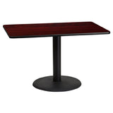 Flash Furniture XU-MAHTB-3048-TR24-GG Table 48"W X 30"D X 31-1/8"H Dining Height