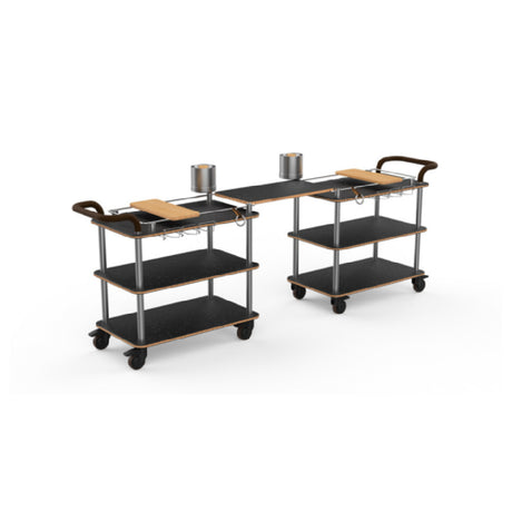 Steelite MGCRNX23MSXX Mogogo Roll'n Mini Happy Hour Station Nero Marquina Marble Shelves