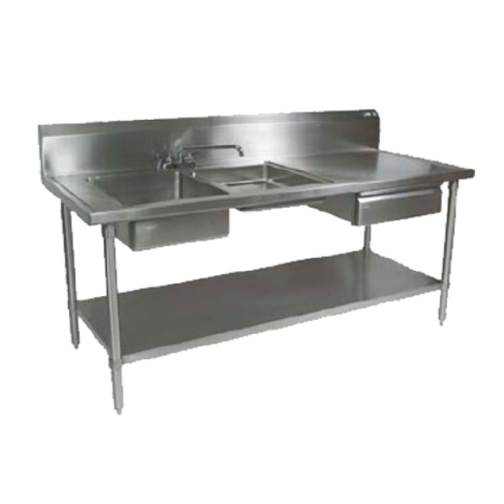 John Boos EPT6R10-DL2B-72L Prep Table Sink Unit 2-compartment 72"W X 30"D X 45-3/4"H Overall Size