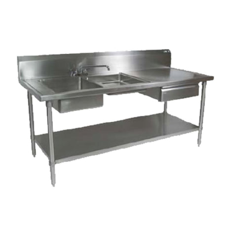 John Boos EPT6R10-DL2B-72L Prep Table Sink Unit 2-compartment 72"W X 30"D X 45-3/4"H Overall Size