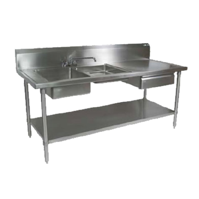 John Boos EPT6R10-DL2B-96L Prep Table Sink Unit 2-compartment 96"W X 30"D X 45-3/4"H Overall Size