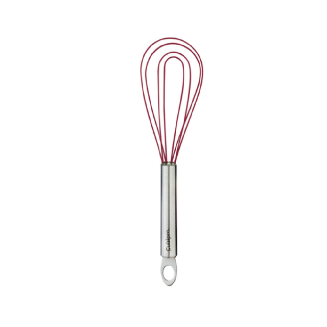 Browne Foodservice 74696805 CUISIPRO Flat Whisk Stainless Steel 8" With Non-stick Red Coating