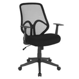 Flash Furniture GO-WY-193A-A-BK-GG Salermo Office Chair 17" To 21" Adjustable Seat Height