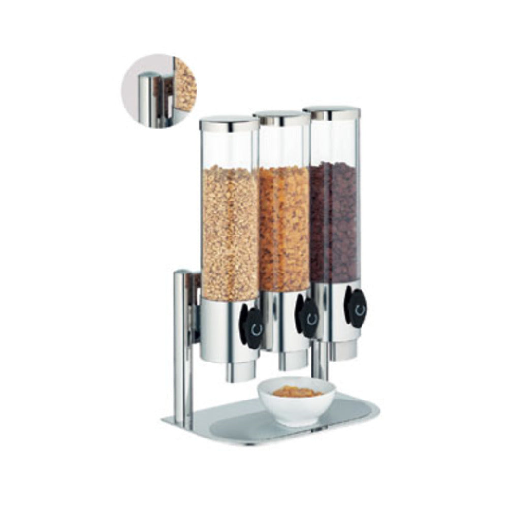 Bauscher Hepp 06.3640.6040 - Cereal Dispenser, Triple Dispensers, 354.9 Oz. (118.3 Oz. Each Dispenser)