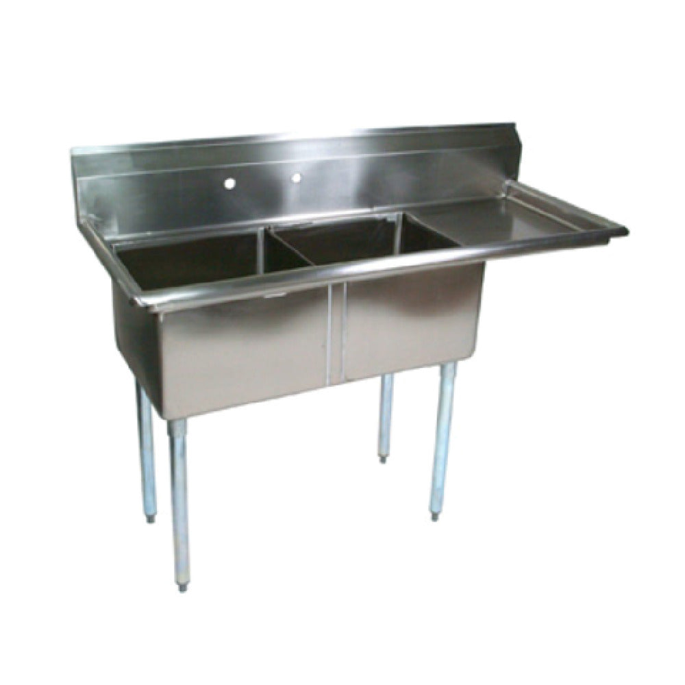 John Boos E2S8-18-12R18 E-Series Sink 2-compartment 56-1/2"W X 23-1/2"D X 43-3/4"H Overall Size