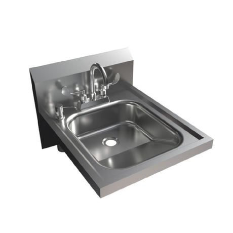 BK Resources BKHS-ADA-D-SD-P-G Hand Sink 16" X 14" With Faucet And Soap Dispenser