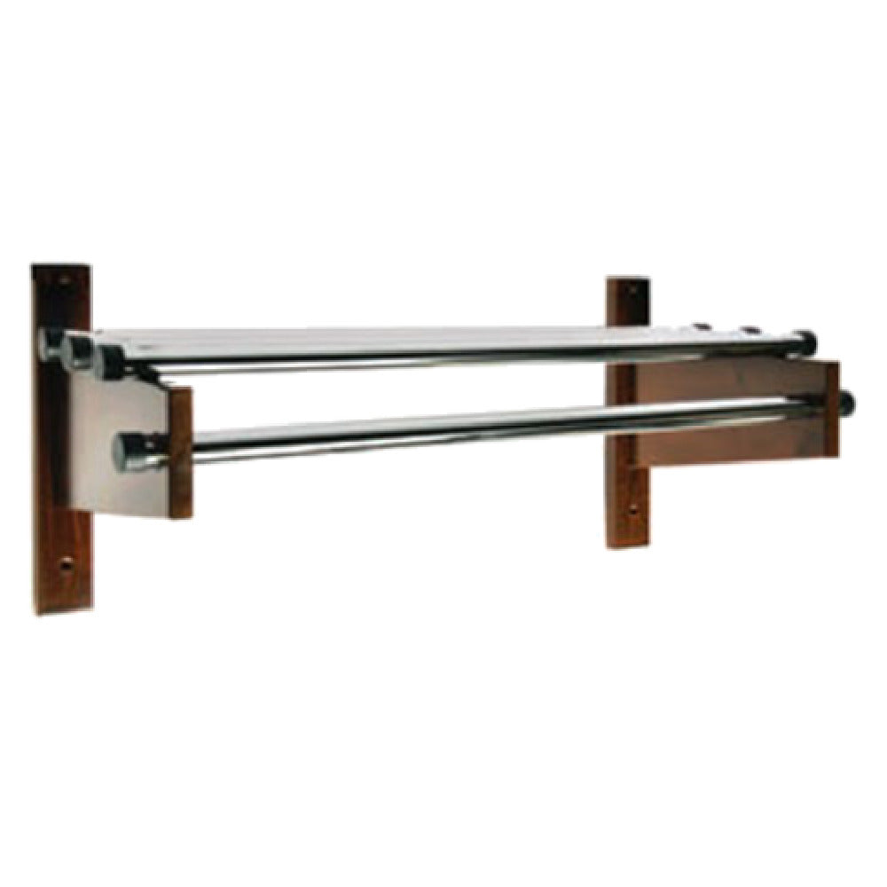 Central Specialties TDE-48 Coat Rack 37" 48" Unit 1" Metal Zinc Plated Hanging Rod