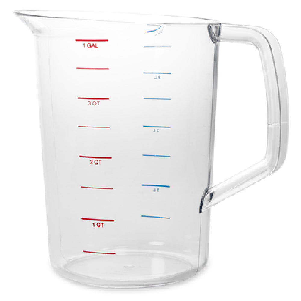 Rubbermaid FG321800CLR - Bouncer® Measuring Cup, 4 Quart - 40°F/-40°C To 212° F/100°C Temperature Range