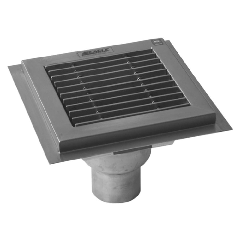 Eagle FD-SG-X Floor Drain Stainless Steel Subway-style Grating 12" X 12"