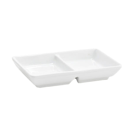 FOH DSD021WHP23 Divided Dish 2-compartment 1 Oz. Per Bowl