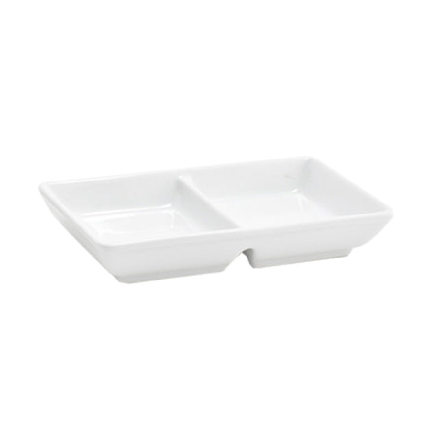FOH DSD021WHP23 Divided Dish 2-compartment 1 Oz. Per Bowl